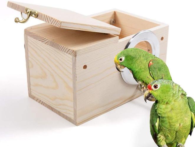 鹦鹉鸟巢盒繁育箱木质鸟房子户外鸟宝宝木头房子 木质鸟窝